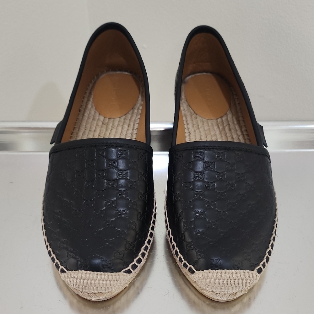 Gucci Black Espadrille Loafers for Women